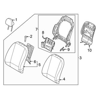 Hyundai OE - Seats & Tracks - Passenger Seat Components (Manual Seat, Seat Back Components), (S)