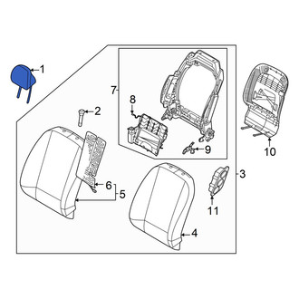 Hyundai OE - Front Right Headrest
