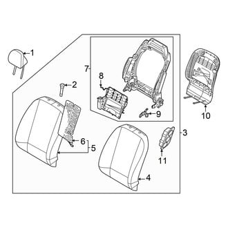 Hyundai OE - Seats & Tracks - Passenger Seat Components (Power Seat, Seat Back Components)