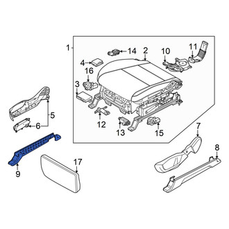 Hyundai OE - Front Left Outer Seat Track Cover