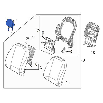 Hyundai OE - Front Right Headrest