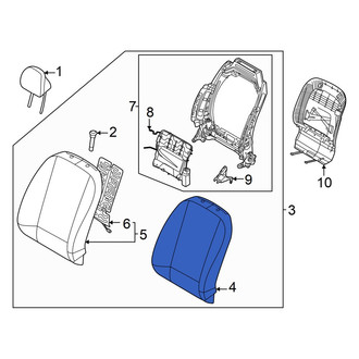 Hyundai OE - Front Left Seat Back Cushion Cover