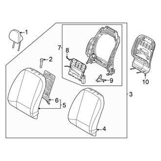 Hyundai OE - Seats & Tracks - Driver Seat Components (Seat Back Components)