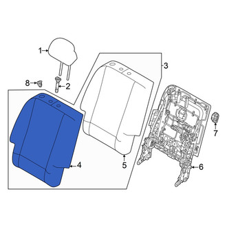 Hyundai OE - Center Right Seat Back Cushion Cover