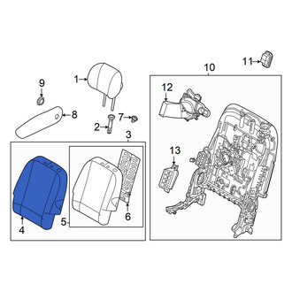 Hyundai OE - Center Right Seat Back Cushion Cover