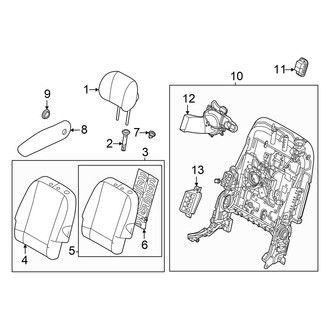 Hyundai OE - Seats & Tracks - Second Row Seats (Seat Back, Components, With Captain Chairs)