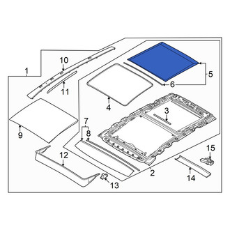 Hyundai OE - Rear Sunroof Glass