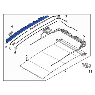 Hyundai OE - Left Sunroof Cover Guide