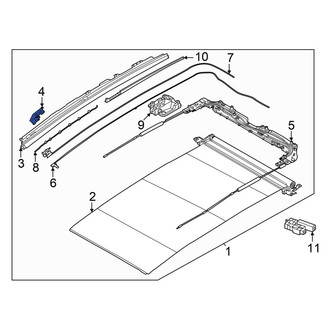 Hyundai OE - Front Left Sunroof Guide Jaw