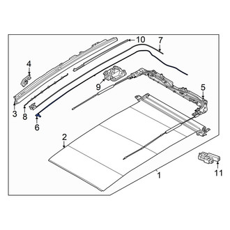 Hyundai OE - Left Inner Sunroof Cable