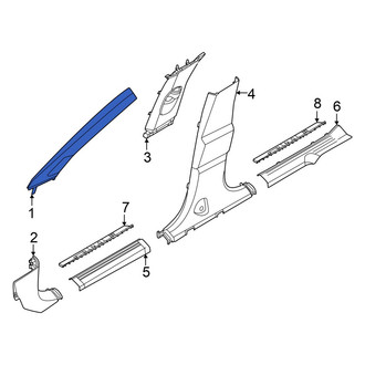 Hyundai OE - Left Body A-Pillar Trim Panel