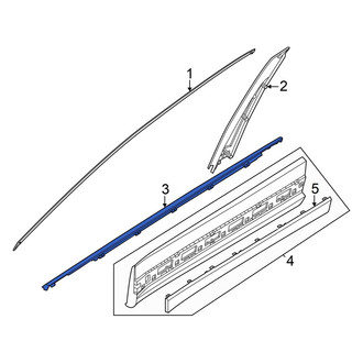Hyundai OE - Front Left Door Belt Molding
