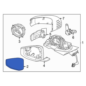 Hyundai OE - Front Left Door Mirror Glass