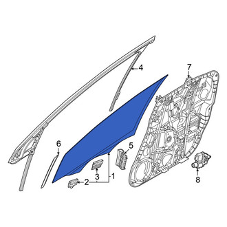 Hyundai OE - Front Right Door Glass