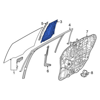 Hyundai OE - Rear Left Vent Window Assembly