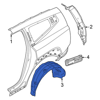 Hyundai OE - Rear Left Quarter Panel Splash Shield