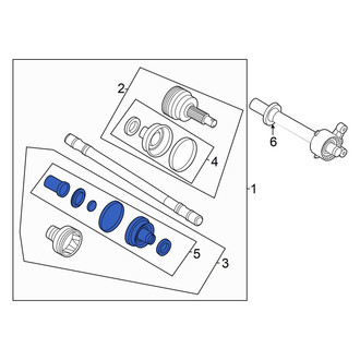 Hyundai OE - Rear Left Inner CV Joint Boot Kit