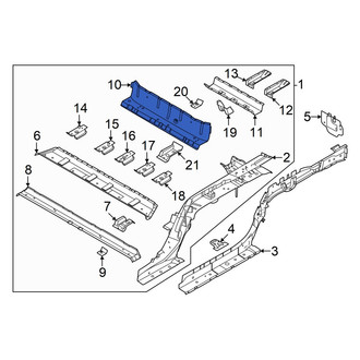 Hyundai OE - Rear Center Floor Pan Crossmember