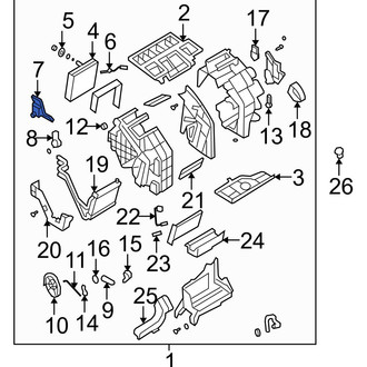 Hyundai OE - HVAC Floor Mode Door Actuator