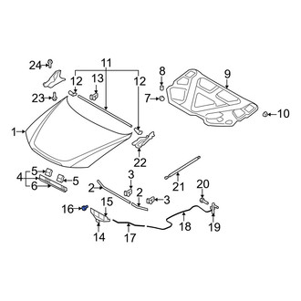 Hyundai OE - Door Molding Screw