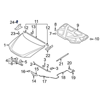 Hyundai OE - Lower Inner Door Hinge Bolt