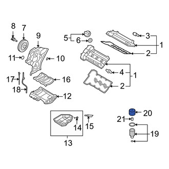 Hyundai OE - Engine Oil Filter Housing Cover