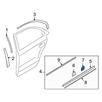 Hyundai OE - Door Molding Clip