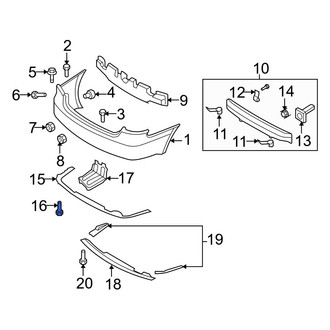 Hyundai OE - Front Bumper Cover Bolt