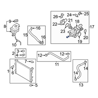 Hyundai OE - Upper Engine Coolant Thermostat Housing