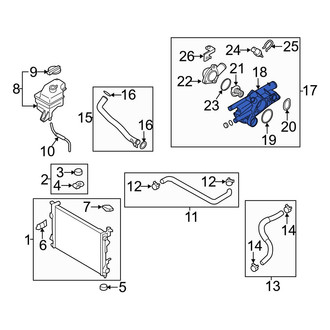 Hyundai OE - Upper Engine Coolant Thermostat Housing