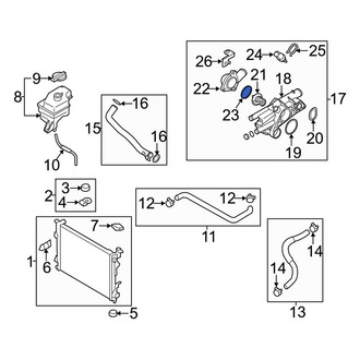 Hyundai OE - Engine Coolant Outlet O-Ring