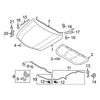 Hyundai OE - Hood Release Cable Clip