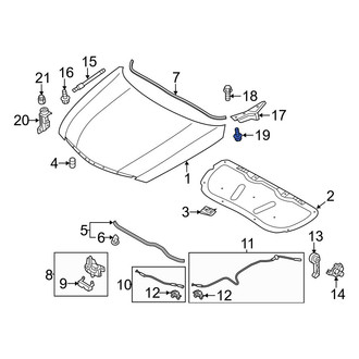 Hyundai OE - Lower Hood Hinge Bolt