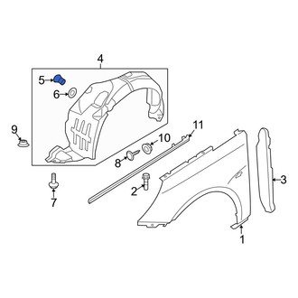 Hyundai OE - Luggage Compartment Cover Rivet