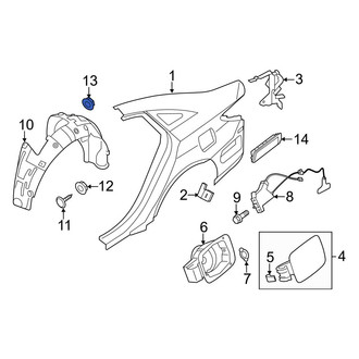 Hyundai OE - Liftgate Trim Scuff Plate Cap