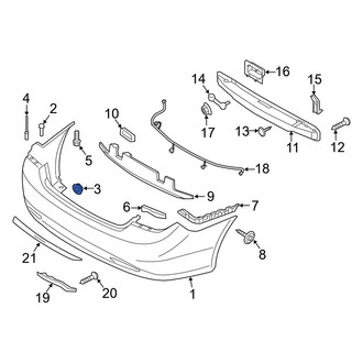 Hyundai OE - Bumper Cover Grommet