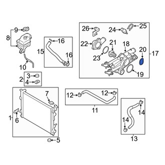 Hyundai OE - Engine Coolant Thermostat Housing Gasket