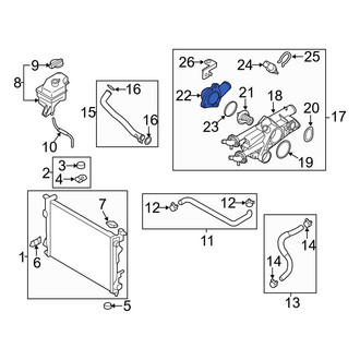Hyundai OE - Upper Engine Coolant Thermostat Housing