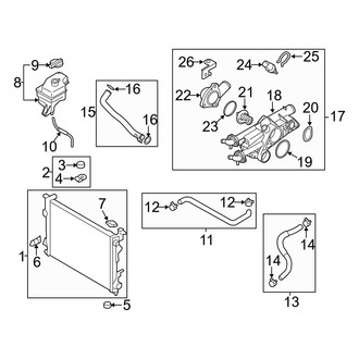 Hyundai OE - Upper Engine Coolant Thermostat Housing