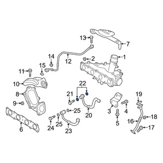 Hyundai OE - Turbocharger Coolant Line Gasket