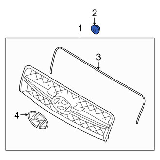 Hyundai OE - Upper Grille Nut