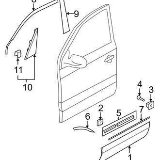Hyundai OE - Front Door - Exterior Trim