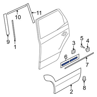 Hyundai OE - Rear Lower Door Molding