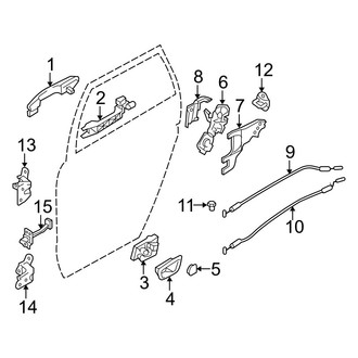 Hyundai OE - Rear Door - Lock & Hardware