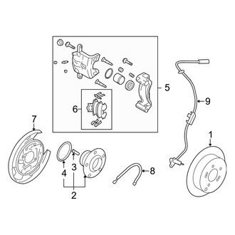 Hyundai OE - Rear Suspension - Brake Components (FWD)