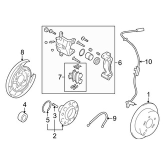 Hyundai OE - Rear Suspension - Brake Components (4WD)