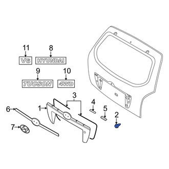 Hyundai OE - Liftgate Finish Panel Clip