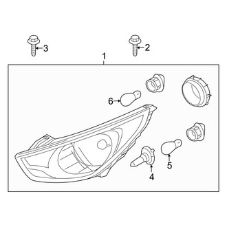 Hyundai OE - Front Lamps - Headlamp Components