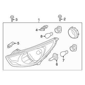 Hyundai OE - Front Lamps - Headlamp Components