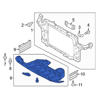 Hyundai OE - Front Radiator Support Splash Shield
